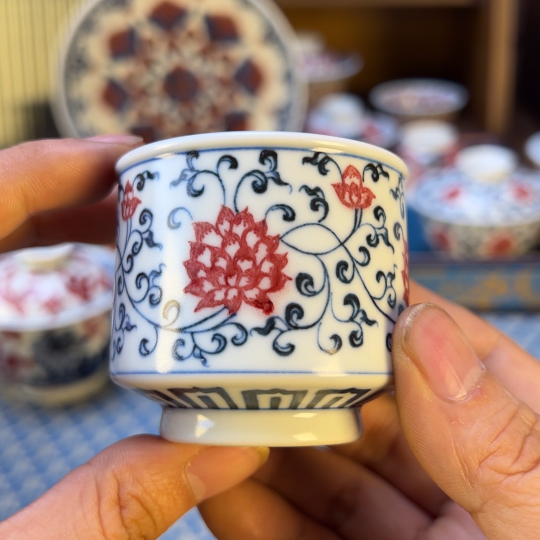 摆件新年快乐景德镇茶器百宝箱