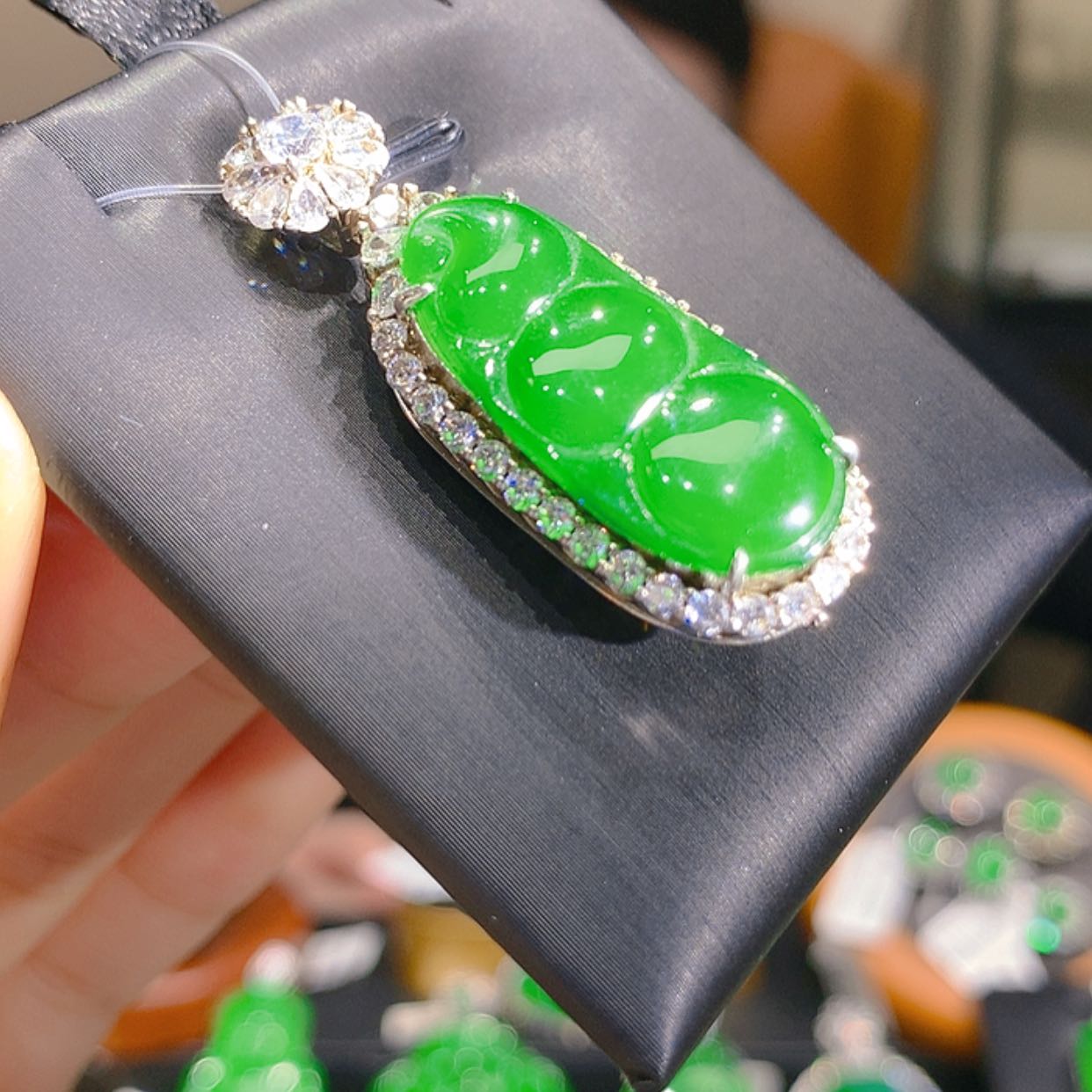 【闪购商品】翡翠颈饰银S925镶嵌7柒姐