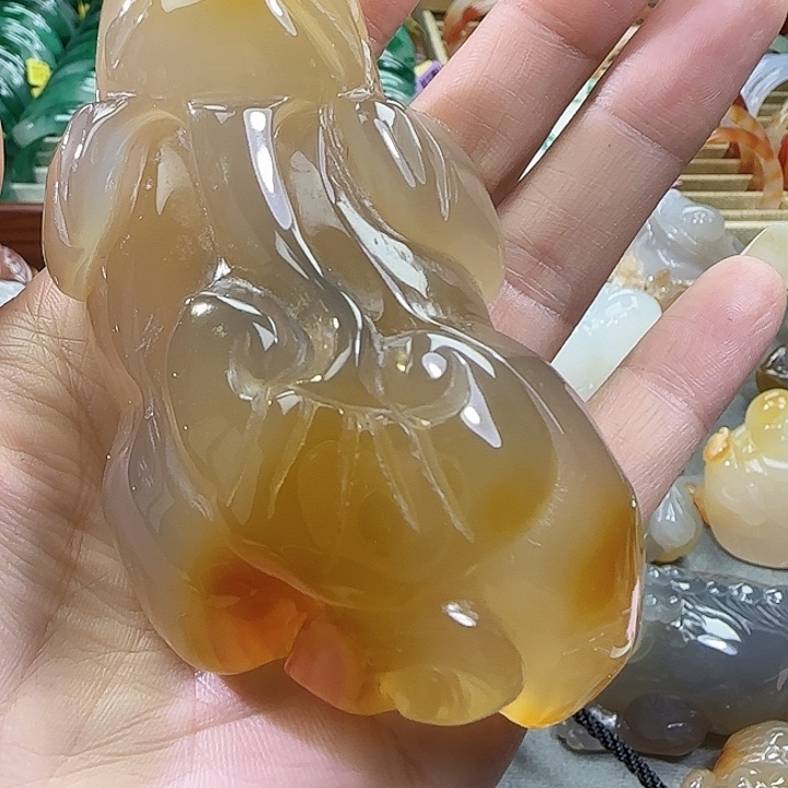 玛瑙/玉髓合金手把件