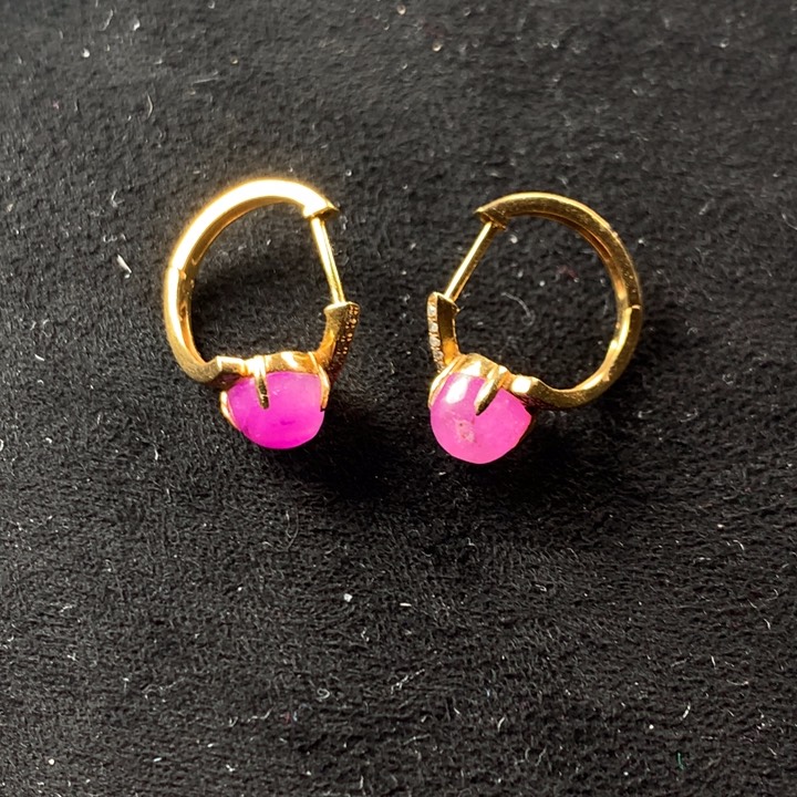 苏纪石（舒俱来）18K金镶嵌耳坠