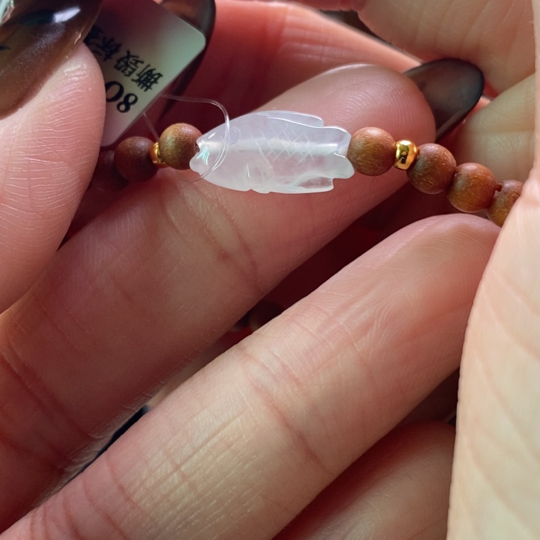 颈饰银S925镶嵌翡翠净货18317