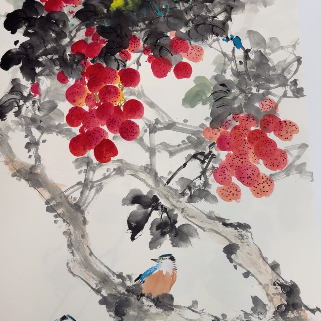 国画纯手绘山水花鸟