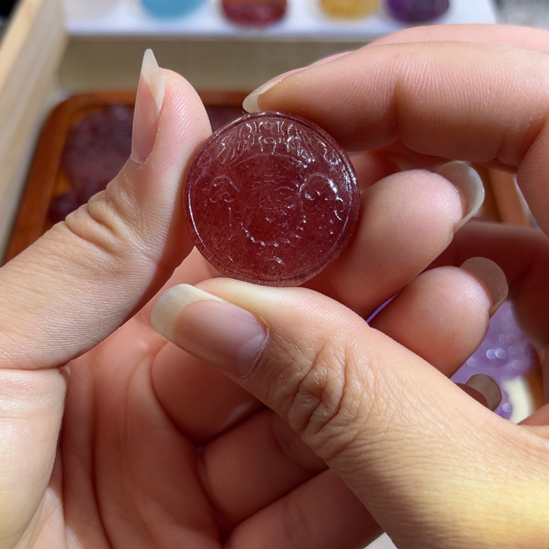 水晶颈饰银S925镶嵌梦****草莓扎基拉姆45