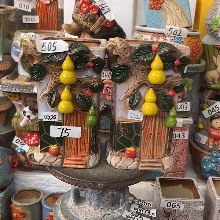 粗陶材质多肉花盆