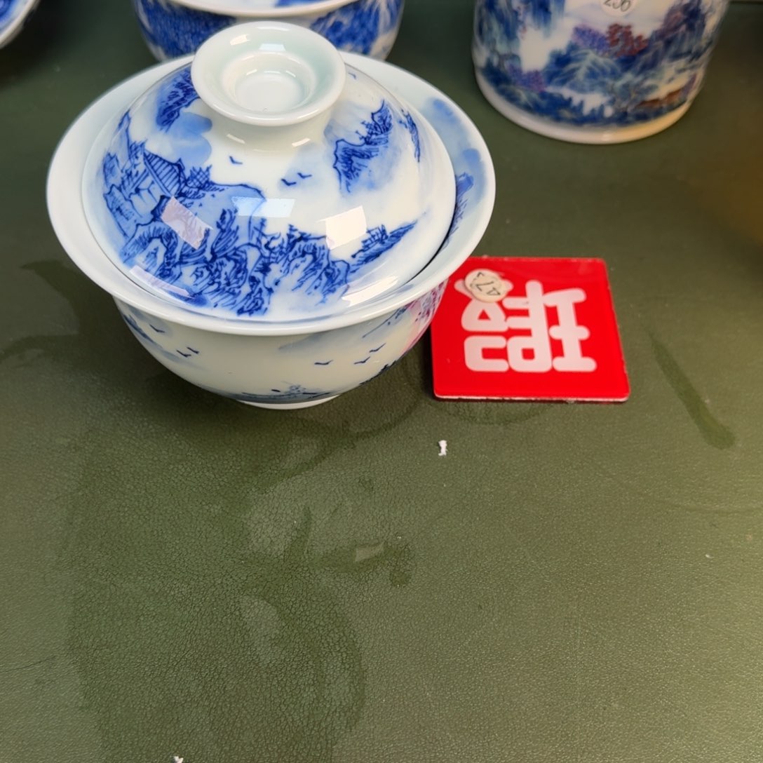 玻璃景德镇纯手绘茶具圆圆253