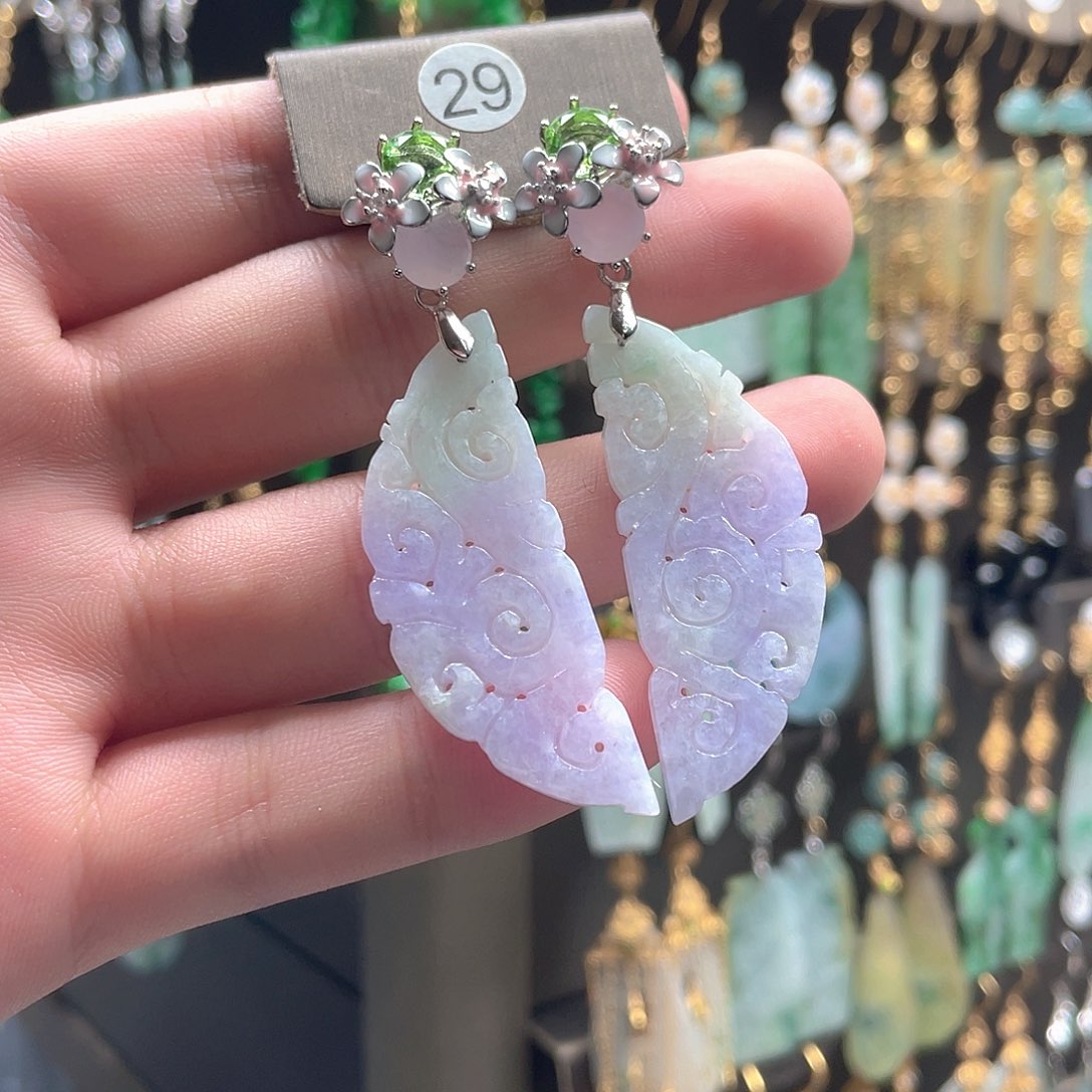 翡翠未镶嵌耳饰翡翠