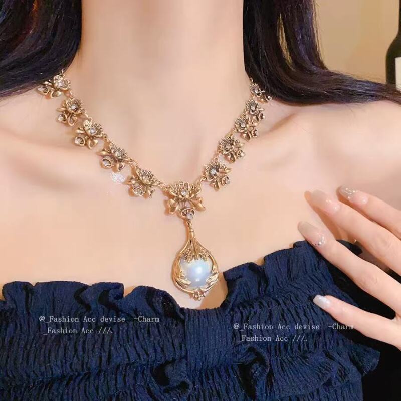 vintage中古 【誓言枷锁】 铜  女士 项链 ZG0448