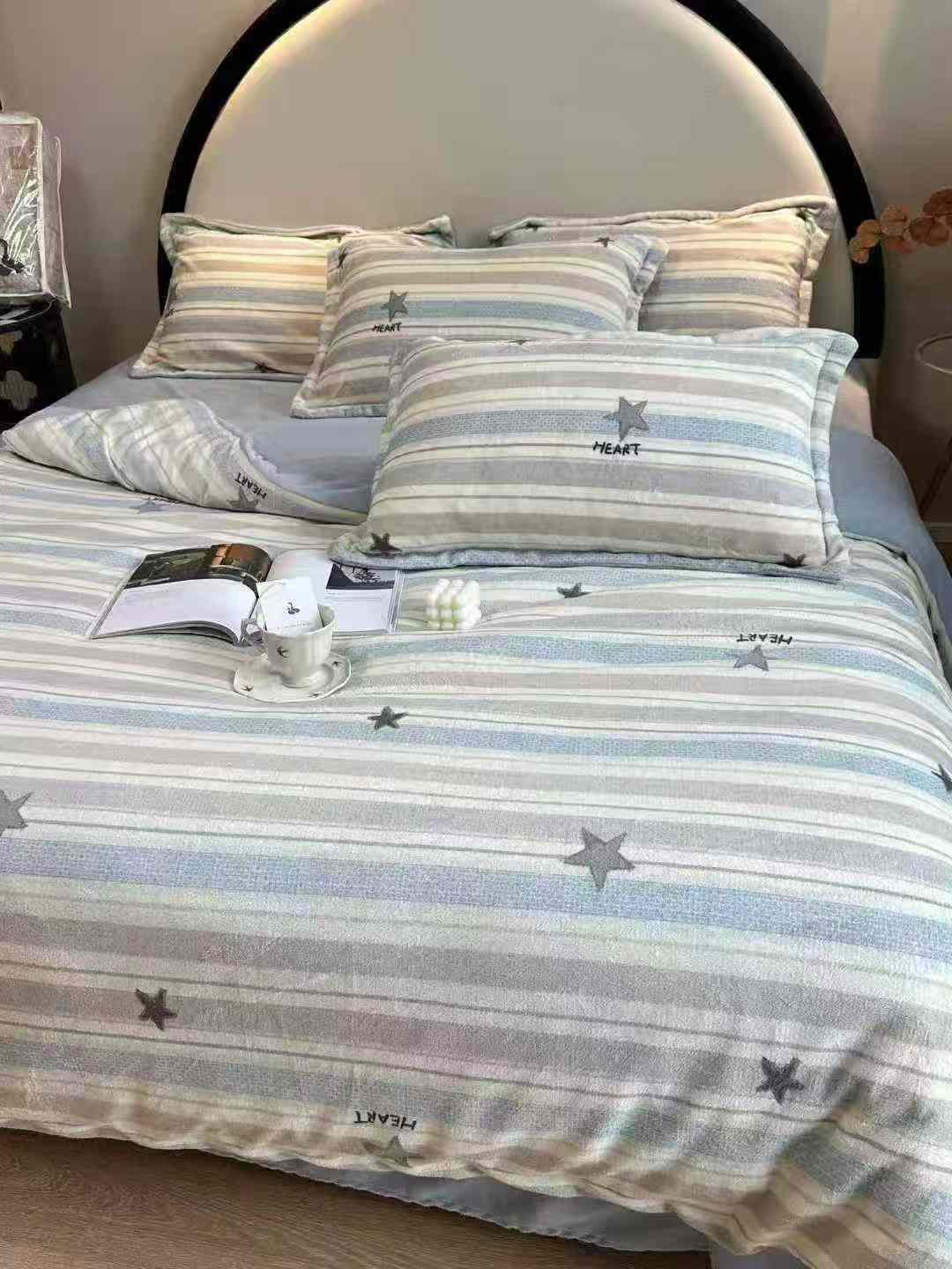 小薇家【四件套】3115冬季舒适保暖牛奶绒四件套