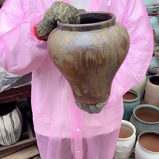 紫砂花盆高度25口径15