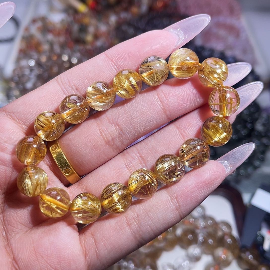 水晶手链未镶嵌板钛晶10+