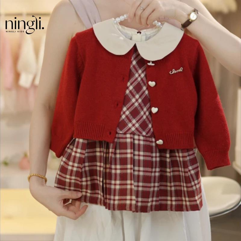 女童连衣裙秋装新款儿童公主裙小女孩洋气宝宝一周岁礼服春秋NL