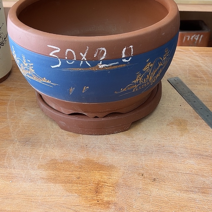 紫砂花盆，透气花盆