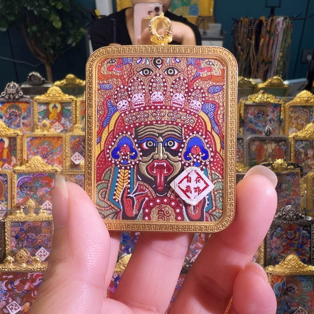 吊坠热贡纯手绘扎基拉姆