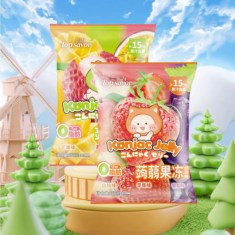 蒟蒻果冻708g什锦味独立包装休闲小零食