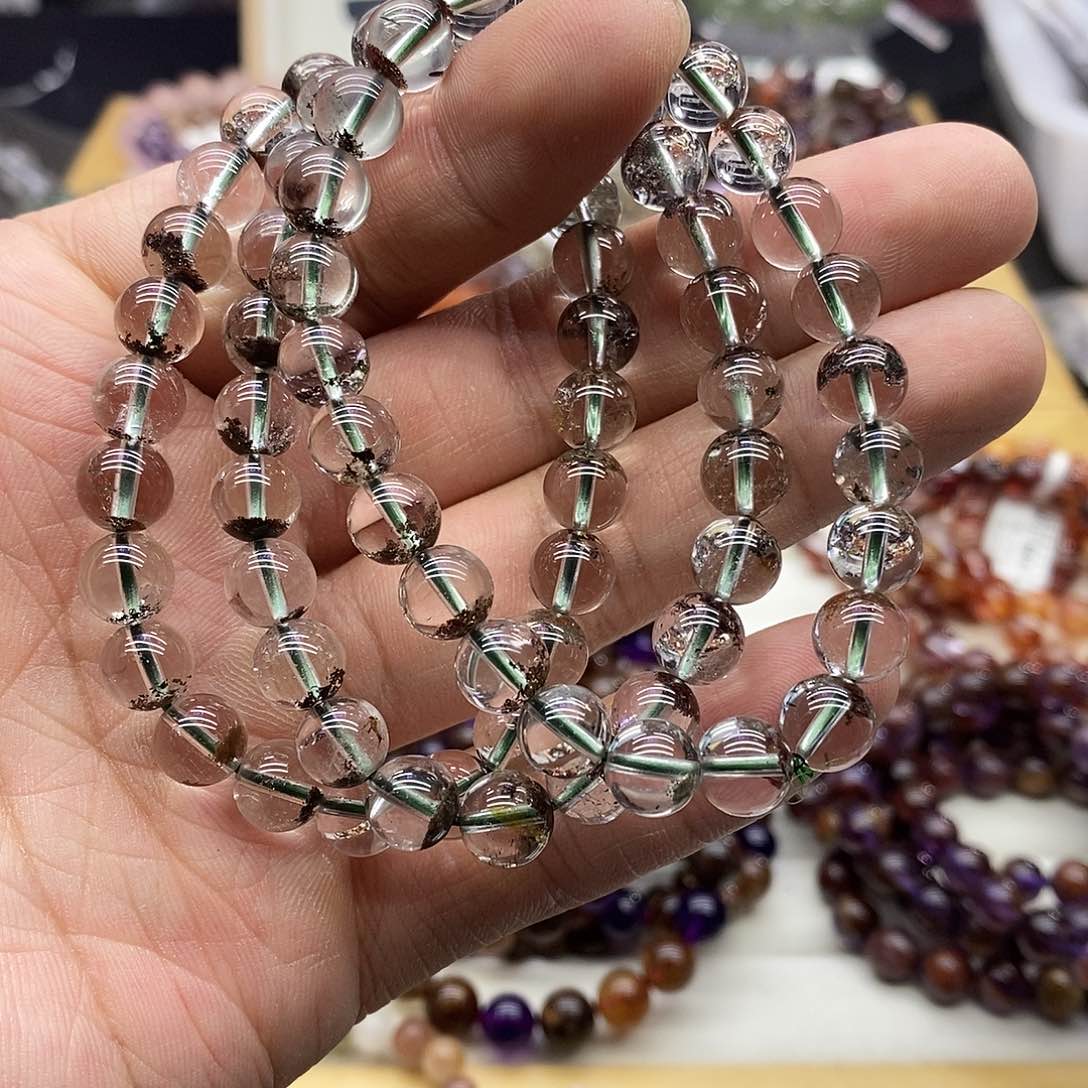 水晶手链未镶嵌多样性发货发一条