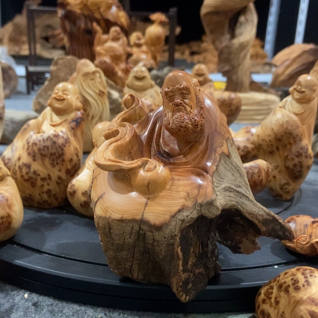 柏木（崖柏）原皮达摩