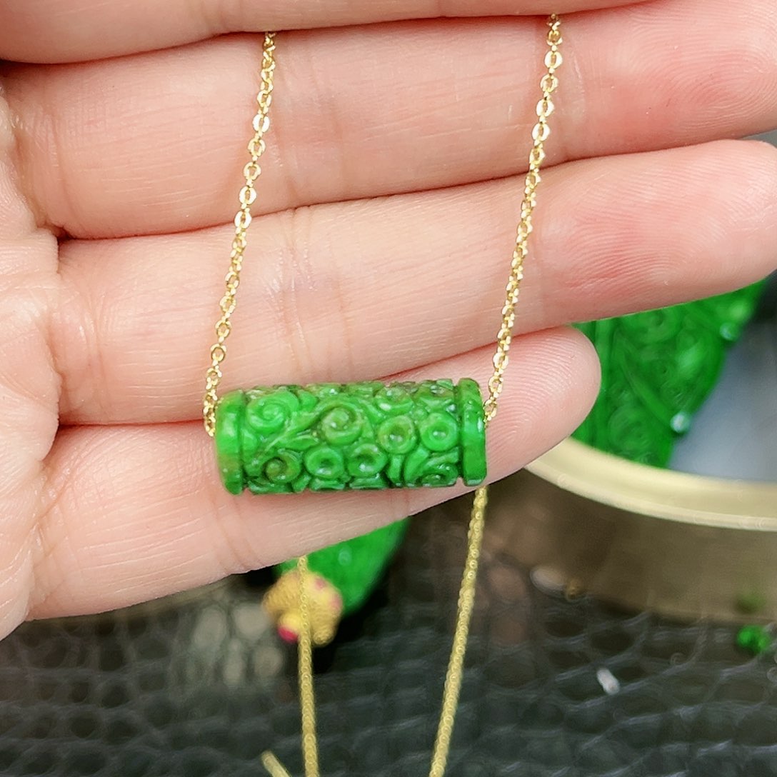 翡翠项链未镶嵌吊坠