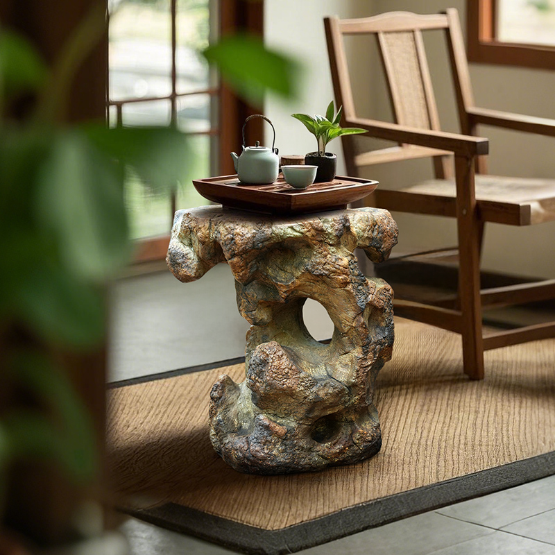 水磨坊仿太湖石茶桌户外庭院假山造景花架台花园景观装饰落地摆件
