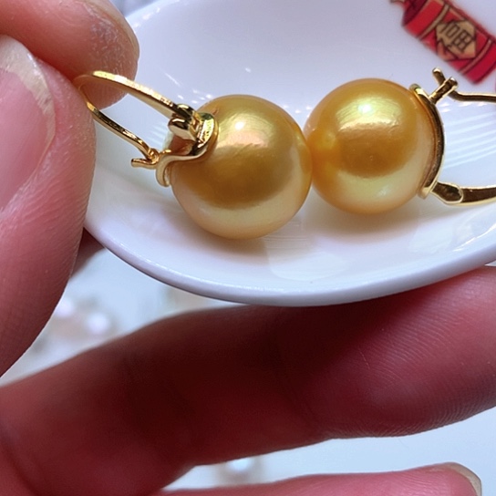淡水珍珠耳饰银S925镶嵌
