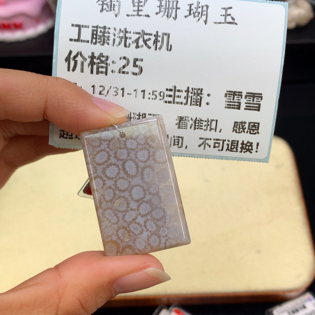 工***机硅化珊瑚（珊瑚玉）未镶嵌颈饰