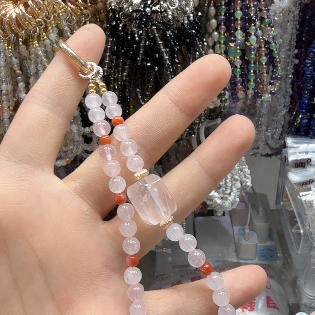 ****೨未镶嵌戒指烟晶粉