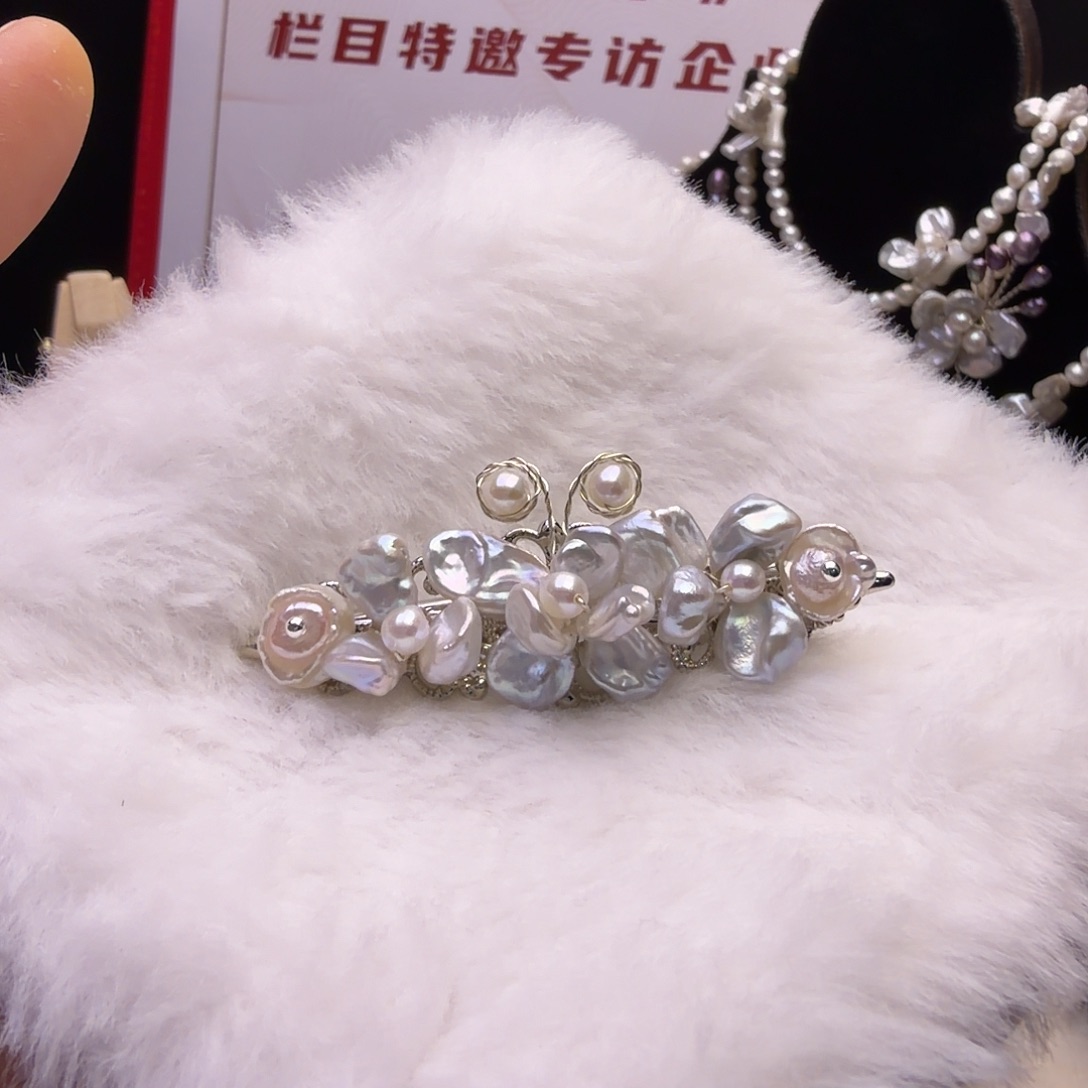 琉璃纯铜合金发夹