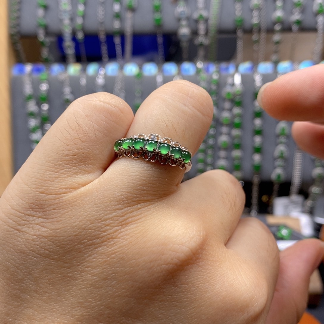 颈饰银S925镶嵌翡翠301号