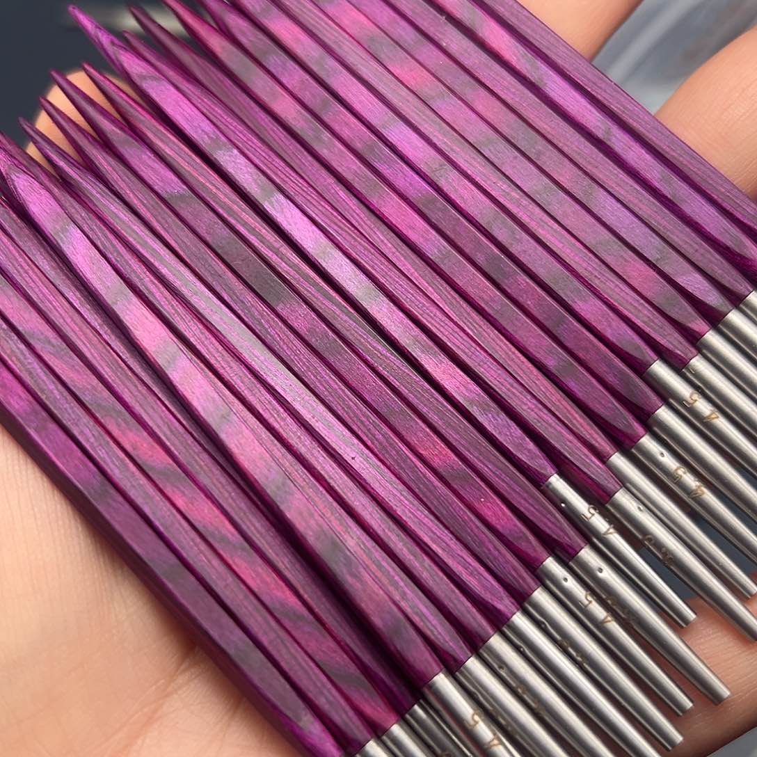 4.5紫色彩木方针毛衣针