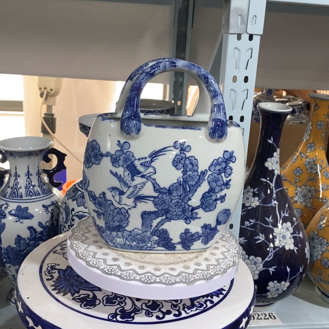 瓶手提包花瓶摆件花瓶