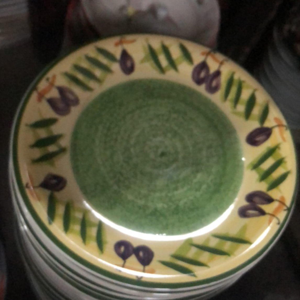 石器瓷手绘盘子直径27