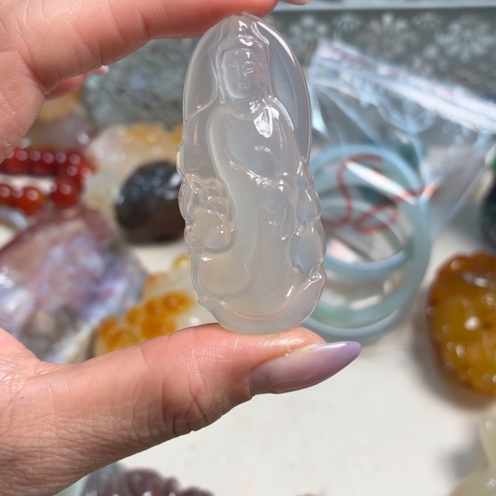 玛瑙/玉髓未镶嵌吊坠(不含链)