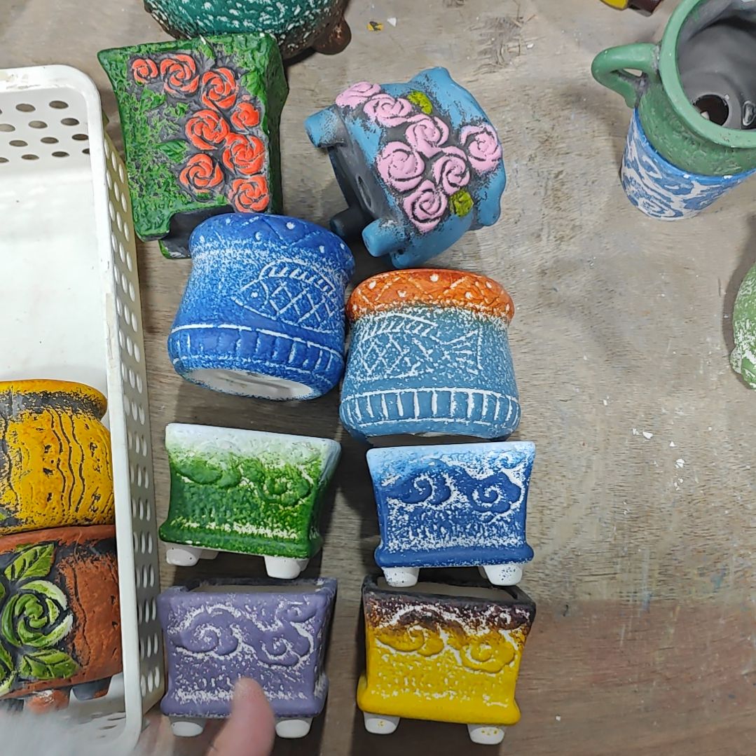 陶吸水透气的白陶花盆凑满12发货