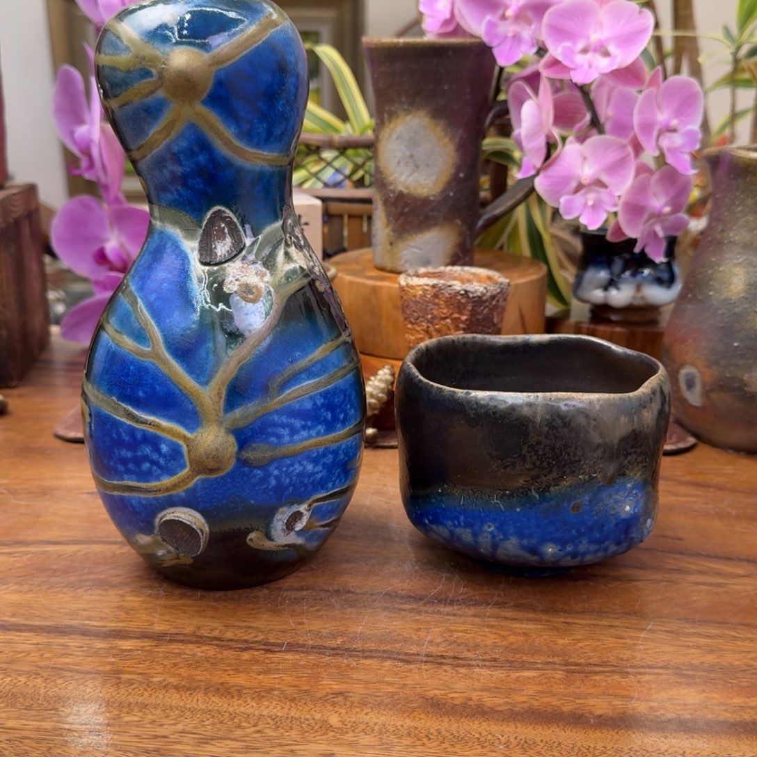 Y*** 马场隆志备前烧苍蓝套组福利一口价