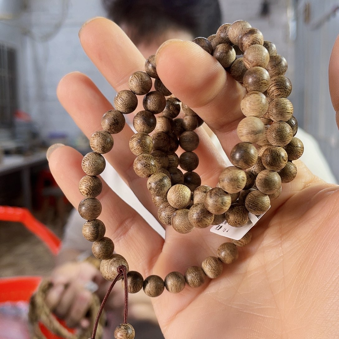沉香手串柬埔寨圆珠长串0.7/16克多样性发一