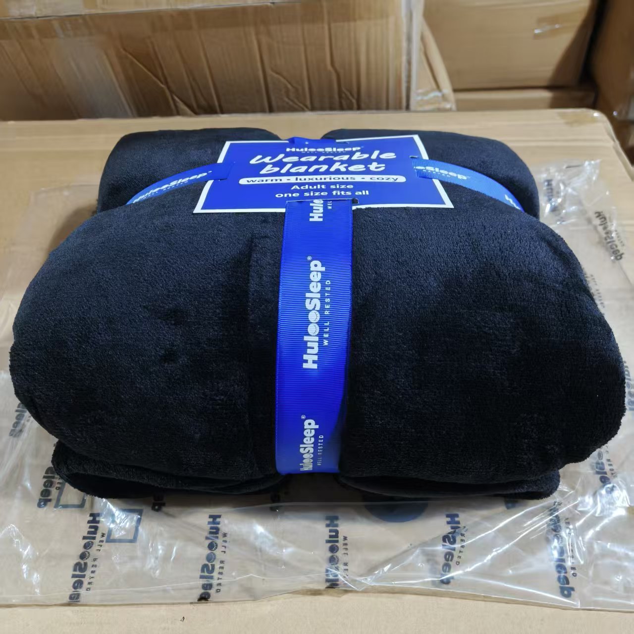 黑色-男女同款冬季卫衣毯