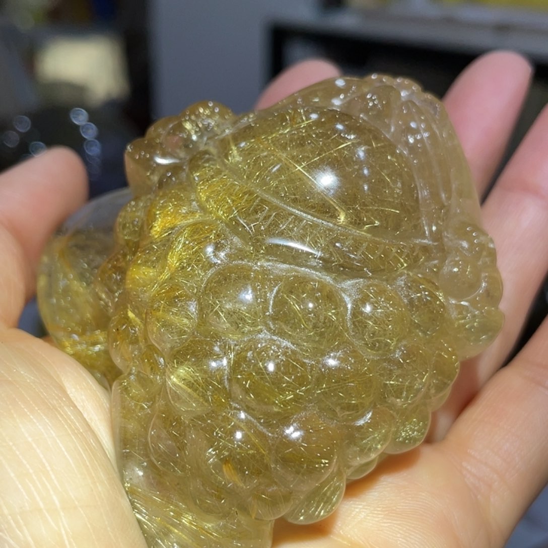 珠宝半成品未镶嵌水晶发晶三脚金蟾