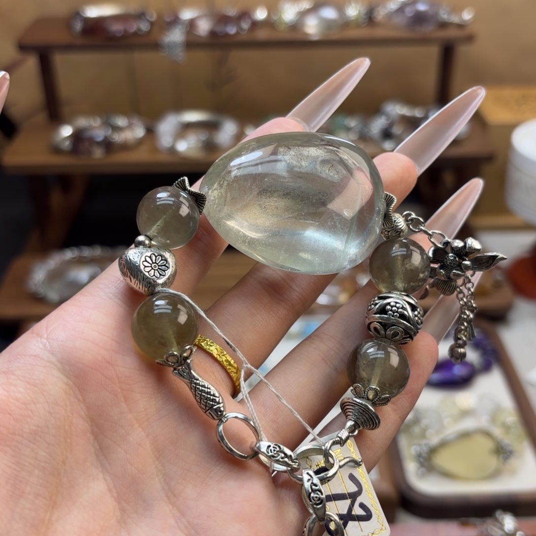 告***白水晶手链合金幽灵手链