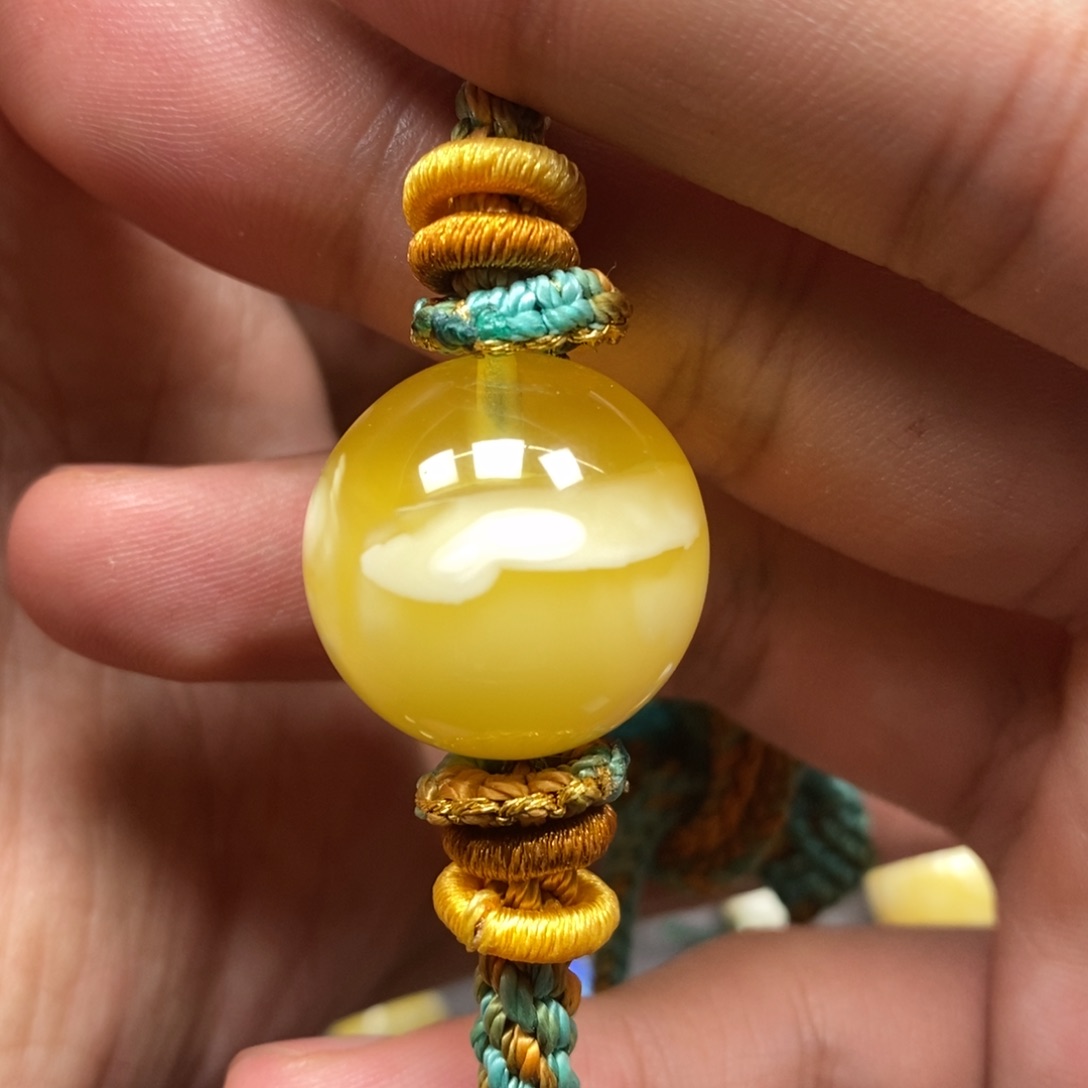 蜜蜡裸石未镶嵌卡21金瓷白聚宝盆