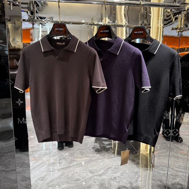 男士冬季三色高弹力翻领镂空提花打底