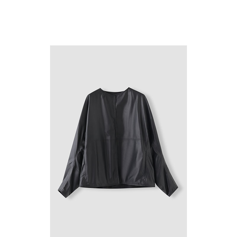 安迪专享 皮衣网红短款时尚休闲百搭设计师 OXZH035X