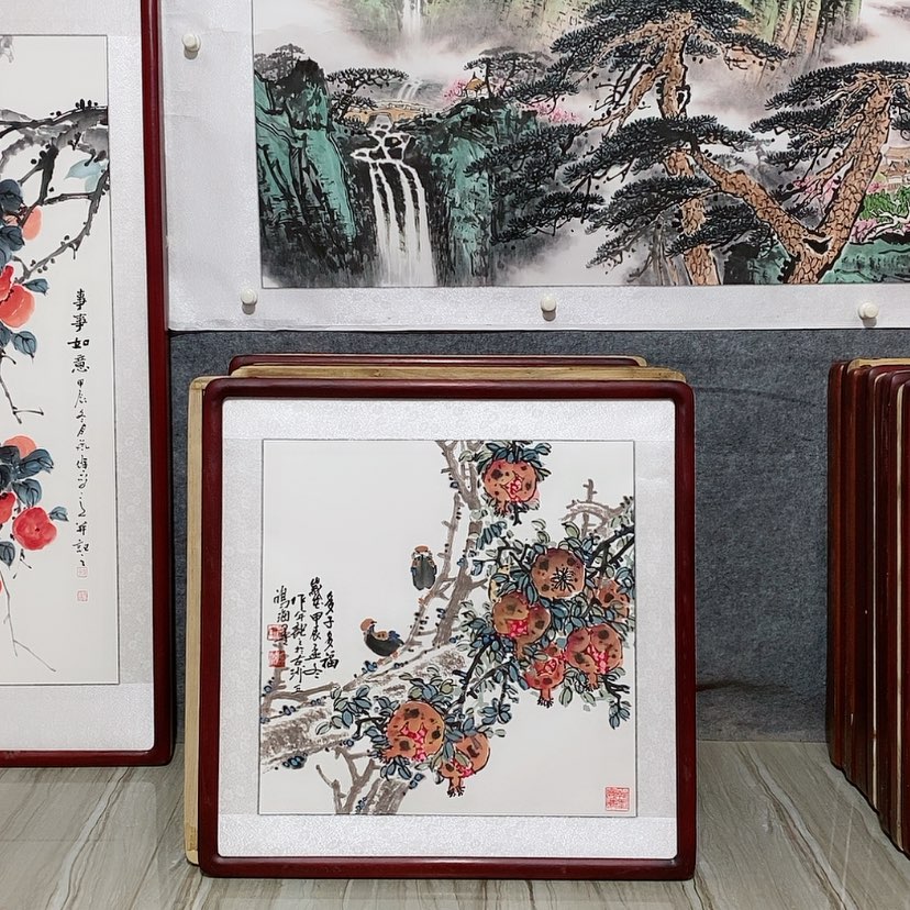 【闪购商品】国画书画作品带框65×65厘米
