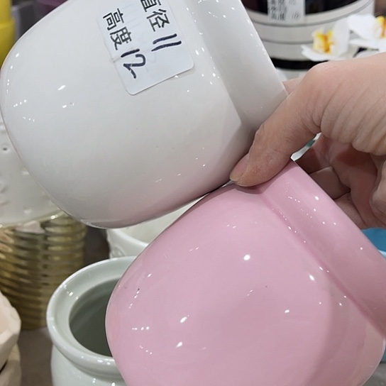 多肉绿植陶瓷花盆，有孔