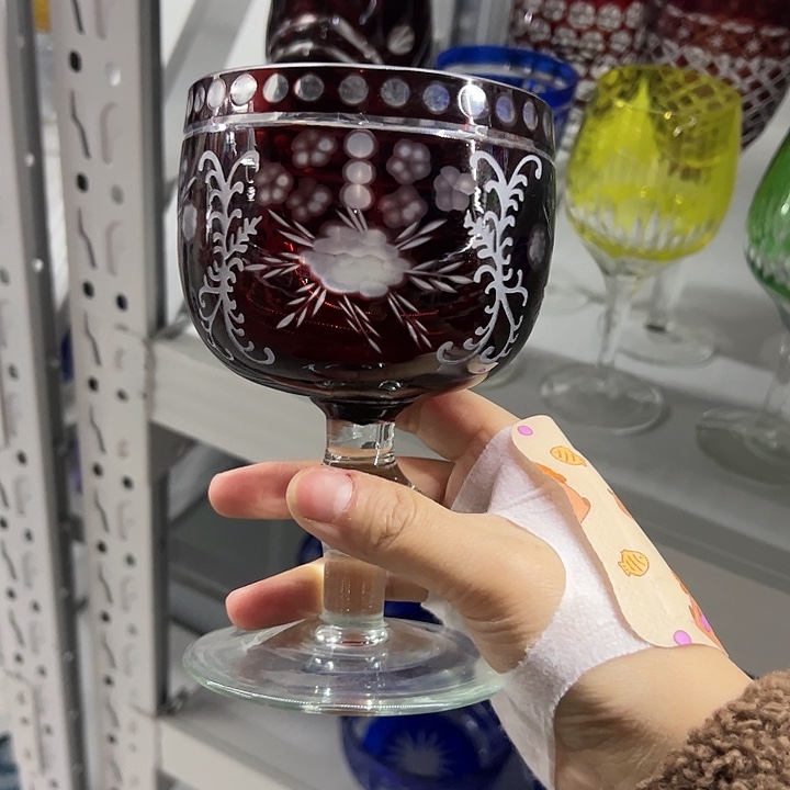 水晶玻璃手柄款微瑕一个