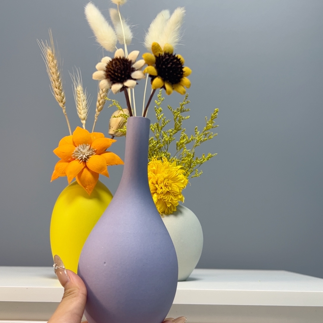 陶瓷花瓶景德镇手作陶瓷花瓶摆件无孔