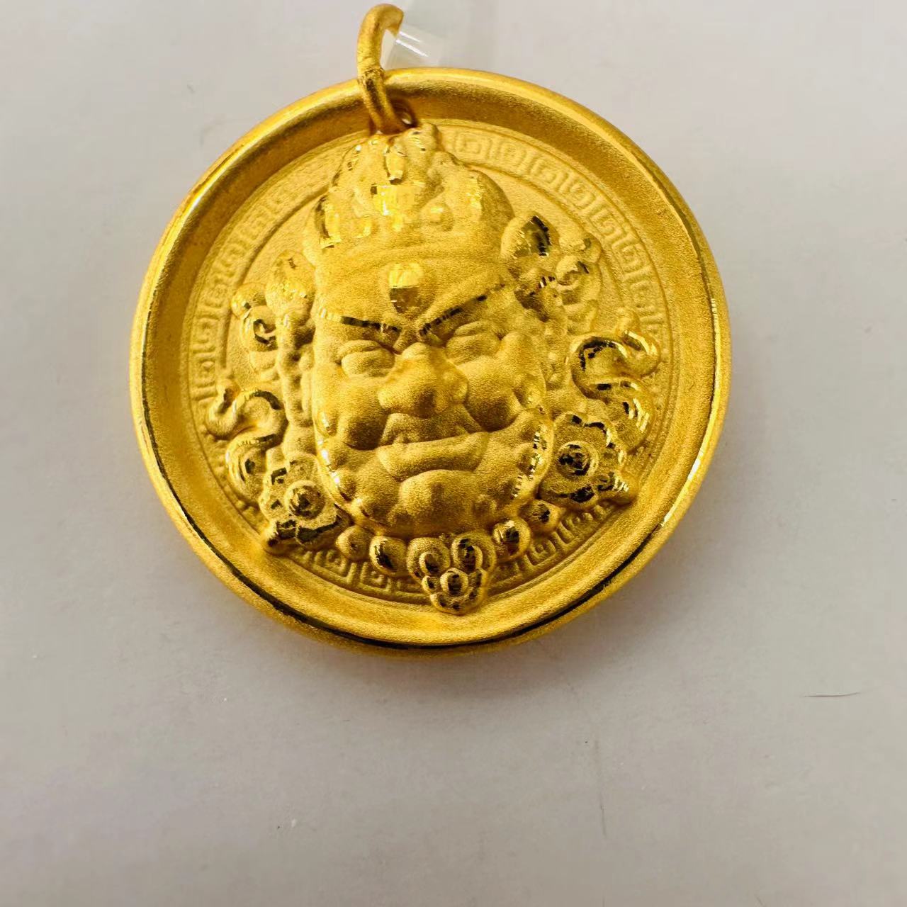 （思思专享）足金999饰品 黄财神吊坠 0.46 db