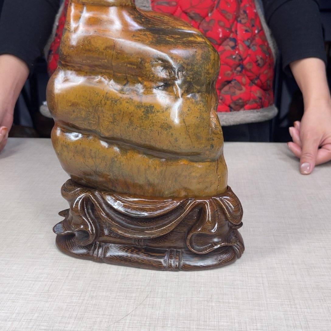 石材广西大化彩玉石配底座不包邮