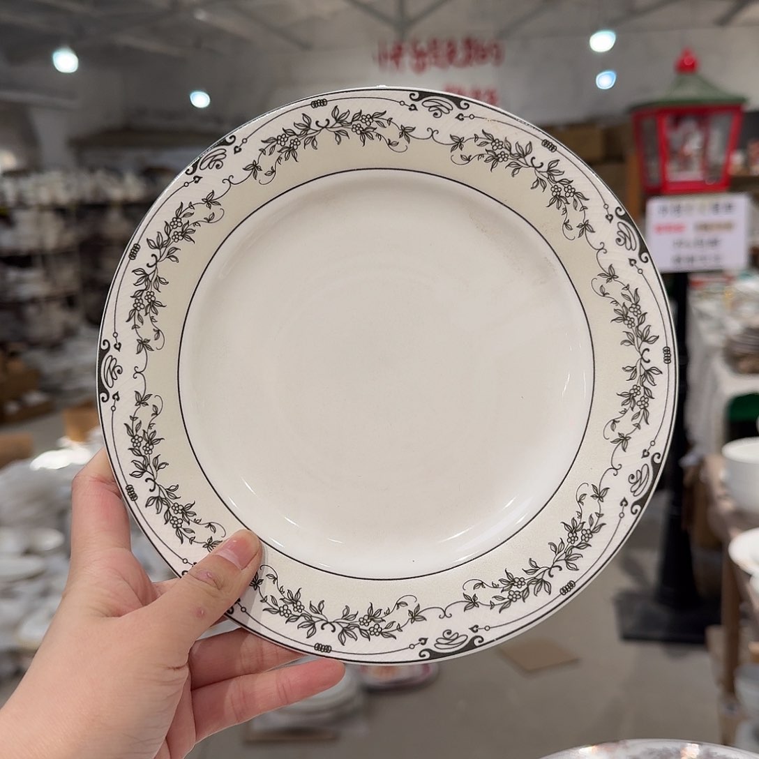 瓷骨瓷10.5英寸平盘27cm 2个外贸骨瓷