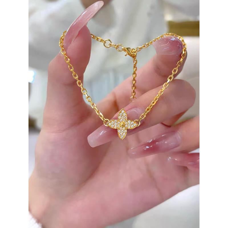 铜合金手链 法式菱形百搭手链334