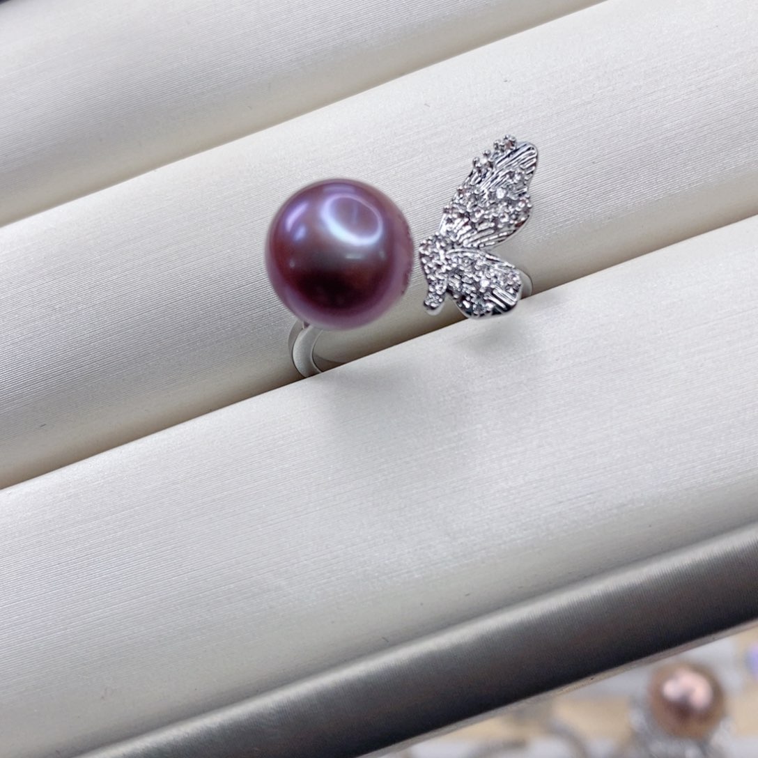 淡水珍珠戒指合金