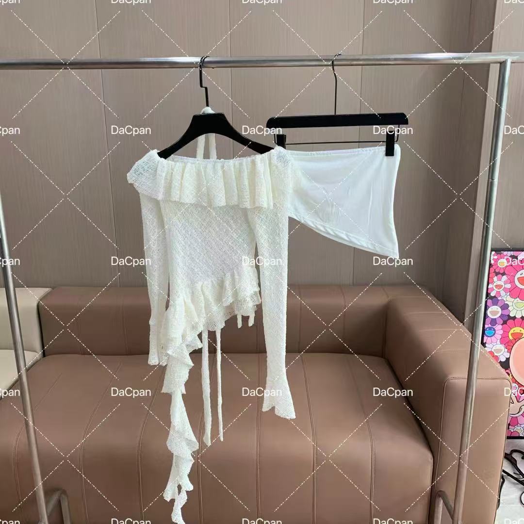 DACPAN-温柔沙丘”不规则上衣抹胸两件套带飘带2025/盼·PP 900803